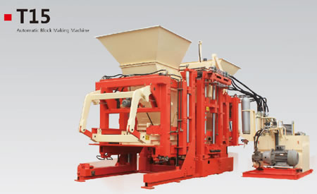 Máquina para fabricação de blocos de concreto automática T15